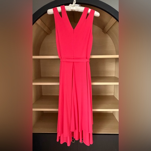 Vince Camuto• | Layered High-Low Dress| Med Pink | Size 6 - Picture 9 of 13